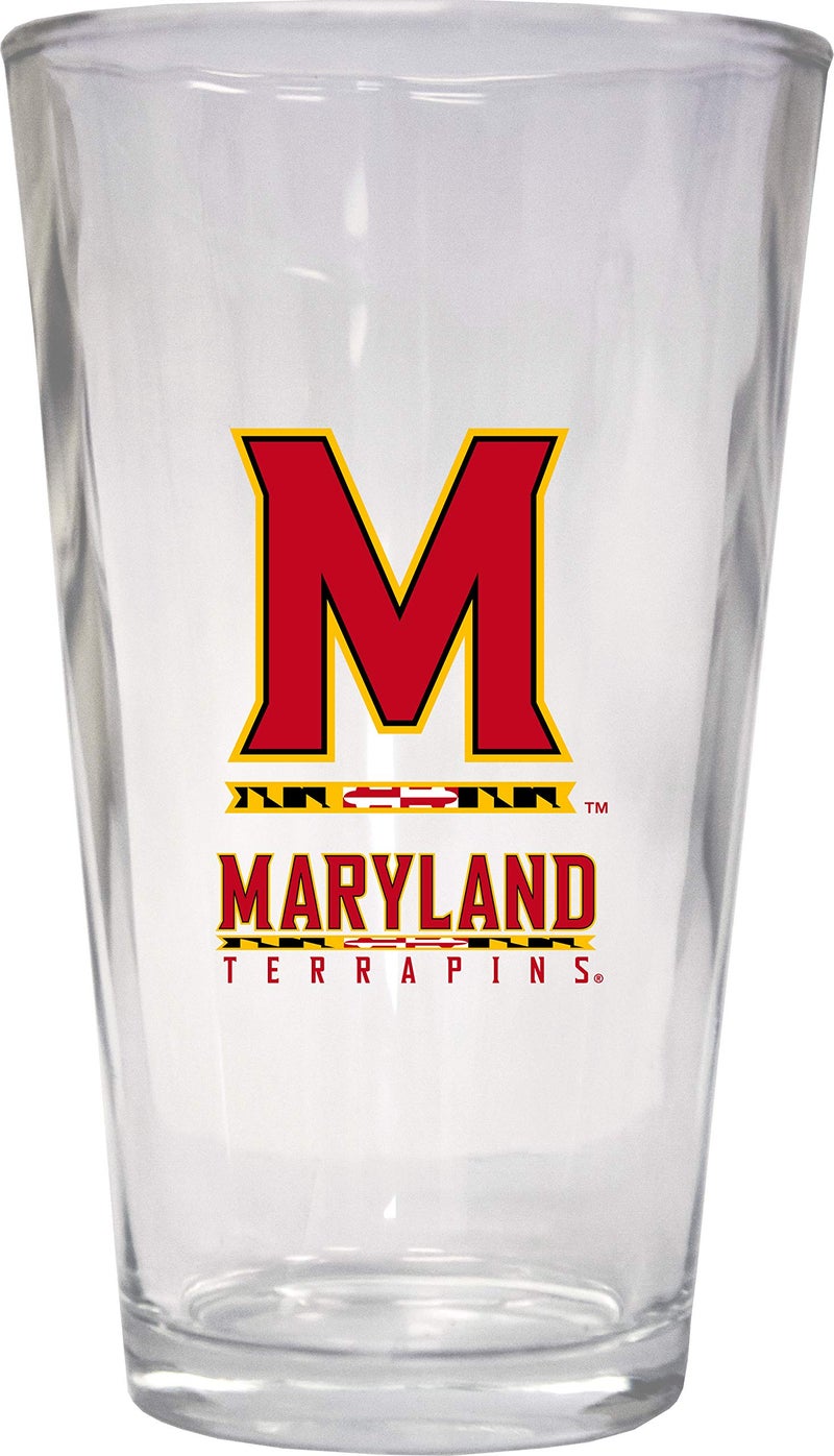 R and R Imports University of Maryland 16 oz Pint Glass Officially Licensed Collegiate Product