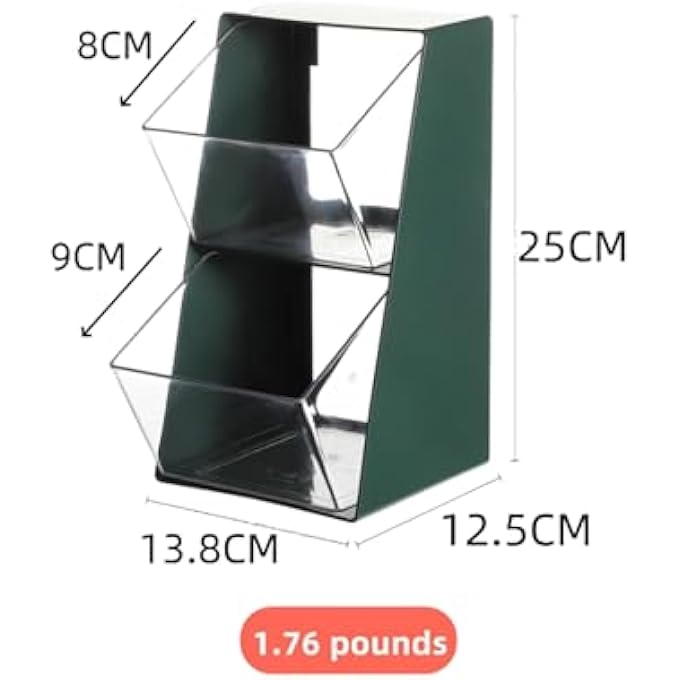 TERRIFI Tea Bag Organizer Acrylic Tea Bag Storage With Lids  Stackable Organizer For Kitchen Pantry  Holds Tea Bags Coffee Pods  More  MultiPurpose Counter  Pantry Storage Solution 2 Grids - Image 4