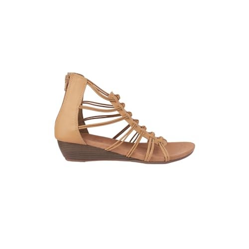 Mochi Women Beige Synthetic Leather Gladiator UK/7 EU/40 (33-881) - Image 3