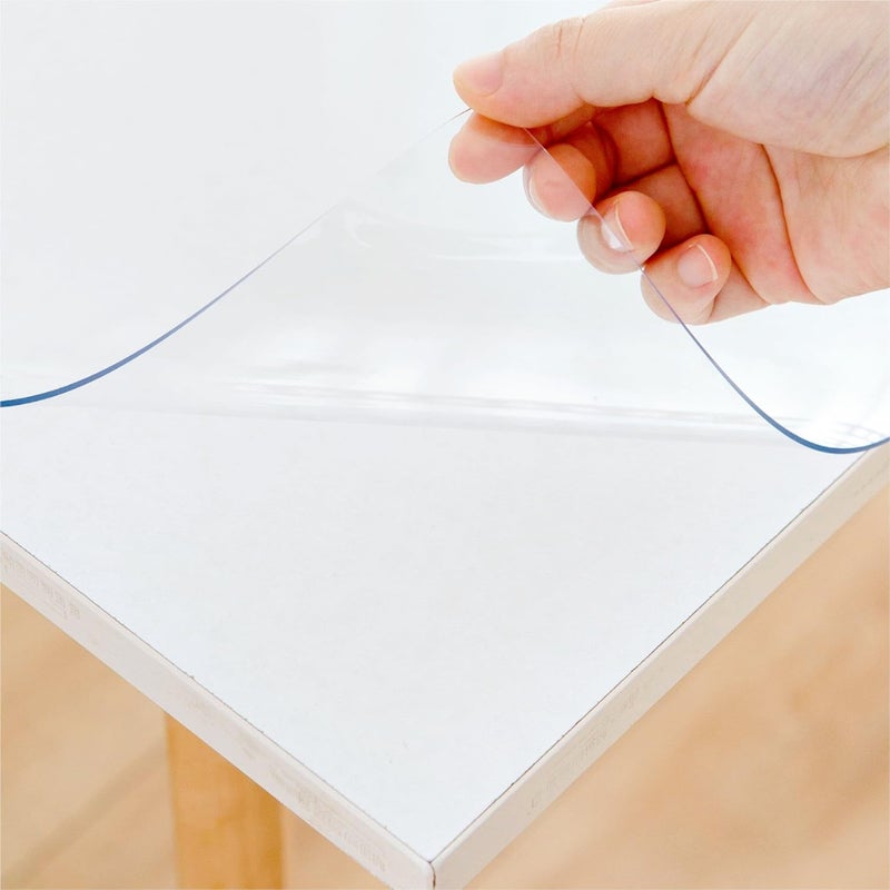 Eisdroma 14 x 24 Inch Clear Table Cover Protector, Clear Desk Mat, Table Protector, 1.5mm Plastic Table Cover, Vinyl Table Protector, Mats on Top of Desks - Image 1