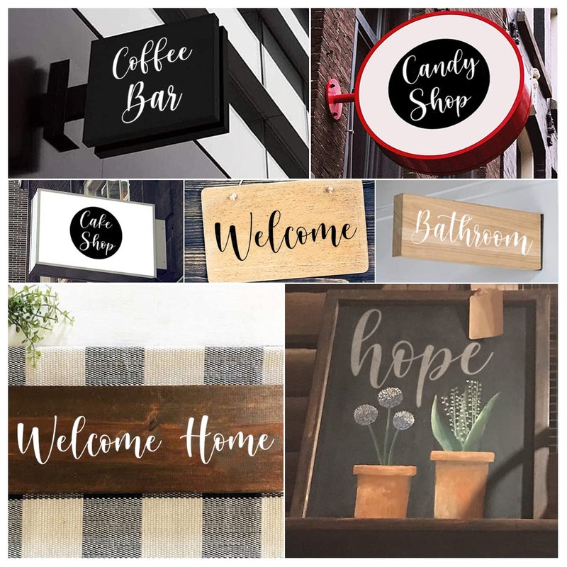 REOLAN Letter Stencils for Painting on Wood - 46 Pack Large Alphabet Stencil Templates with Numbers and Signs, Reusable Letters and Numbers Stencils in 4 Fonts and 346 Designs for Wood Burning & Wall Art - Image 3