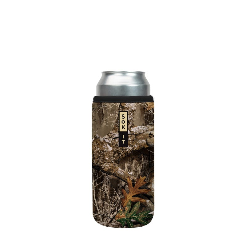 Sok It Can Sok Sleeve for Beer & Soda Insulated Neoprene Cover (RealTree Edge Camouflage  25oz Can Sleeve) - Image 1