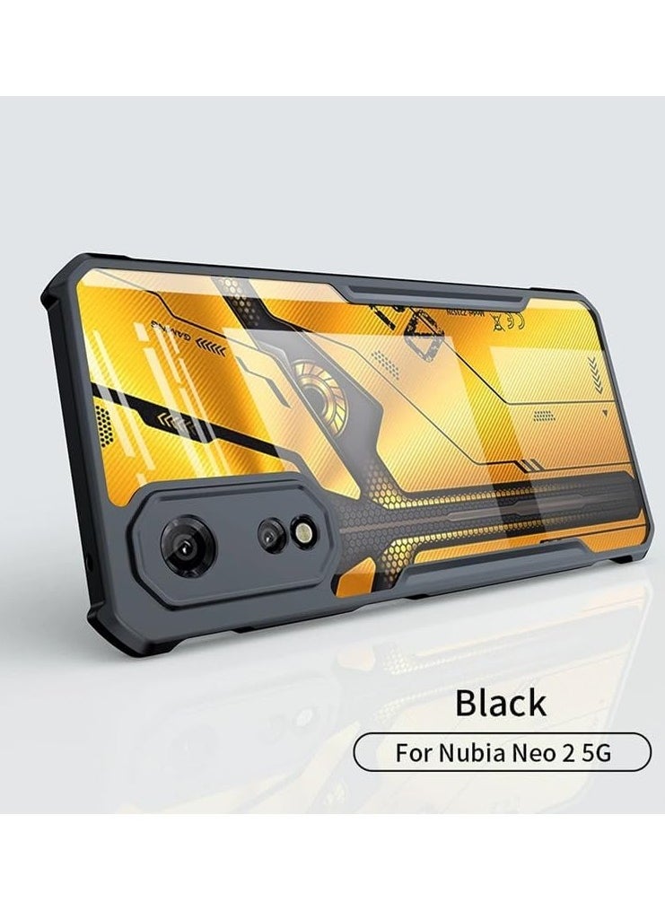 General - Case Compatible with ZTE Nubia Neo 2 5G [Droproof] [Sweat-Proof] [Fingerprint-Proof] Shockproof TPU+PC Clear Protective Phone Case Fits ZTE Nubia Neo 2 - Image 1