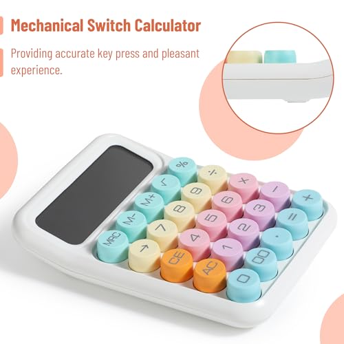 Mr. Pen- Mechanical Switch Calculator, 12Digits, Large LCD Display, Colorful Calculator Big Buttons - Image 3