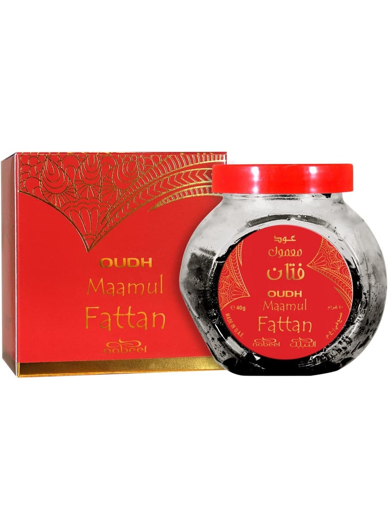 Nabeel Perfumes Oudh Fattan Premium Incense – 40 g – Red – 4INM026101 Bakhoor - Image 2