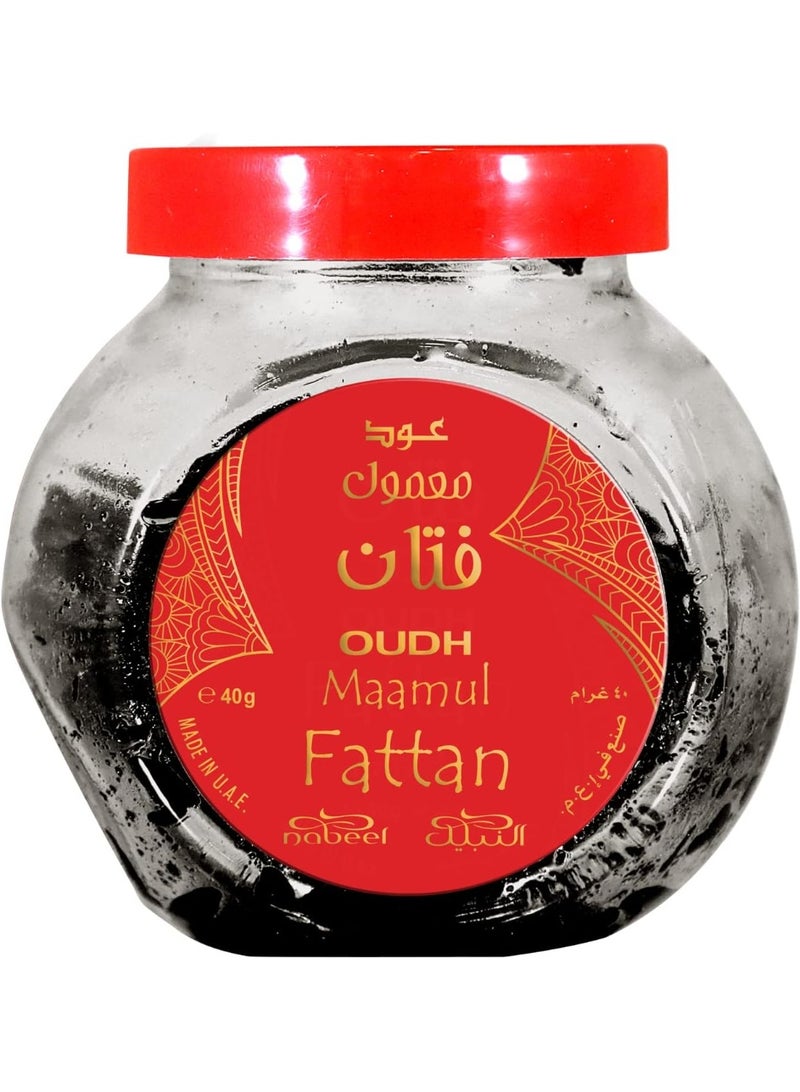 Nabeel Perfumes Oudh Fattan Premium Incense – 40 g – Red – 4INM026101 Bakhoor - Image 1