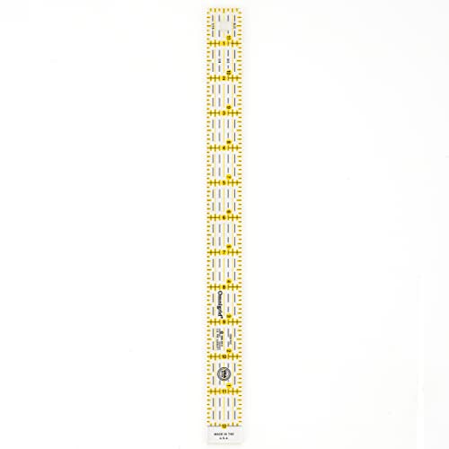 Omnigrid 1 x 12Inch Ruler Clear Quilting and Sewing Ruler