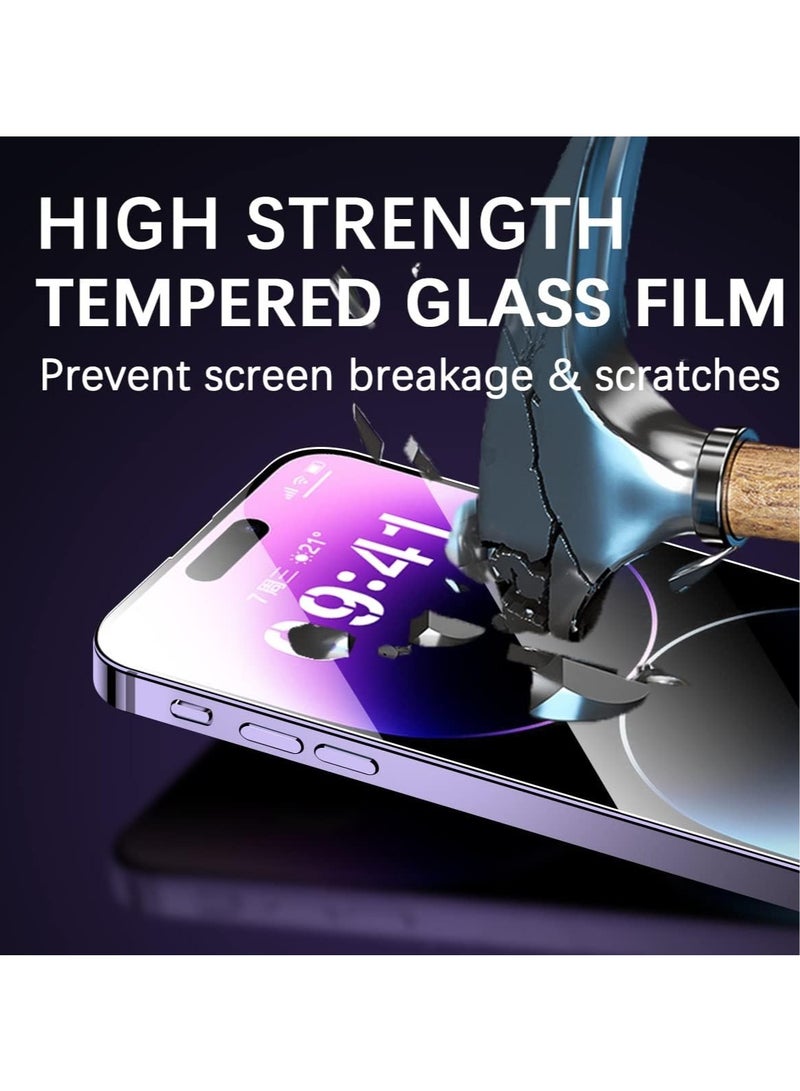 Color Fans iPhone 15 Screen Protector (2023 Dust-Free Install), Full Coverage Tempered Glass Film 9H Hardness, Bubble Free - Image 3