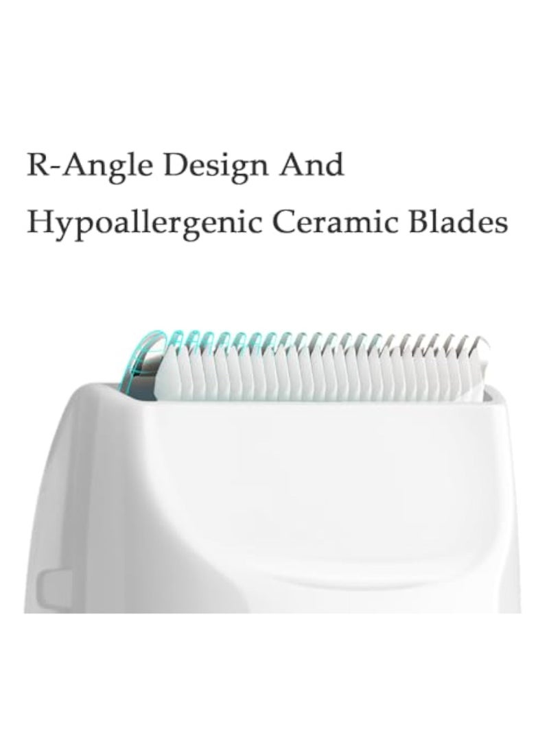 SOLARAE Bikini Trimmer, Women Electric Razors, Painless Electric Razors, Kids Electric Razors, Face Shaver, Wet/Dry Body Shaver, Replaceable Ceramic Blade Heads, Ladies Intimate Shaver and Body Hair Trimmer - Image 3