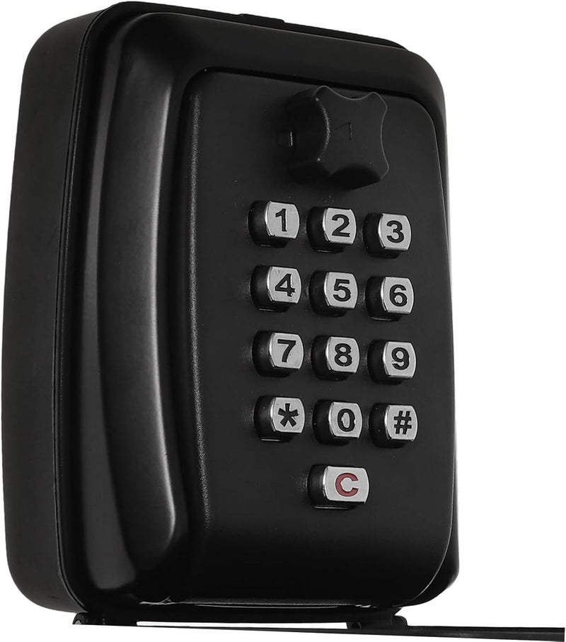 Gadpiparty Wall Mounted Key Lock Box with Combination Code Weatherproof Metal Key Safe for Outdoor Indoor Use Fob and Garage - Image 3