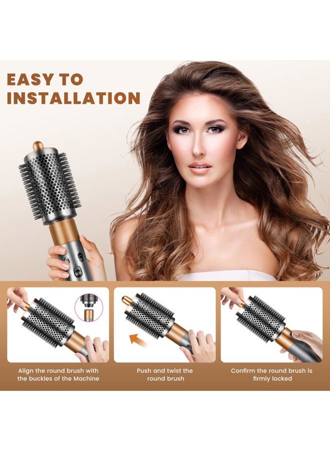 Liopif Large Volumizing Round Brush for Dyson Airwrap Styler Attachment,Upgraded Larger Round Brush Tool and Hair Style Replacement for Airwrap Accessories (Nickel/Copper) - Image 3