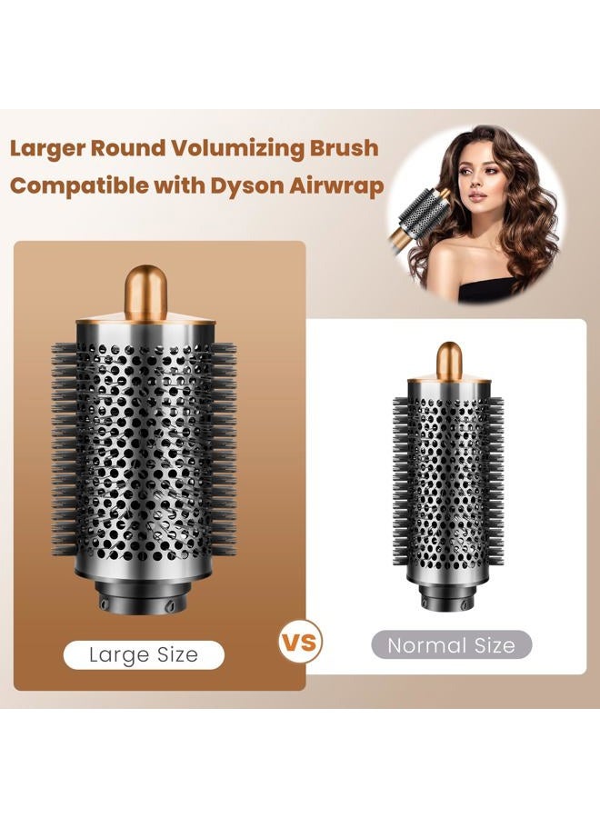 Liopif Large Volumizing Round Brush for Dyson Airwrap Styler Attachment,Upgraded Larger Round Brush Tool and Hair Style Replacement for Airwrap Accessories (Nickel/Copper) - Image 2