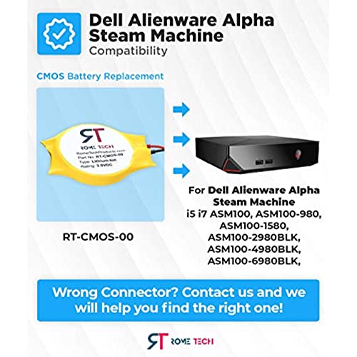 Rome Tech BIOS CMOS RTC CR2032 Lithium 3V Coin Battery for Dell Alienware Alpha & Alienware Steam Machine Desktop Yellow Light Fix - CR2032CL-23-2 - Image 3