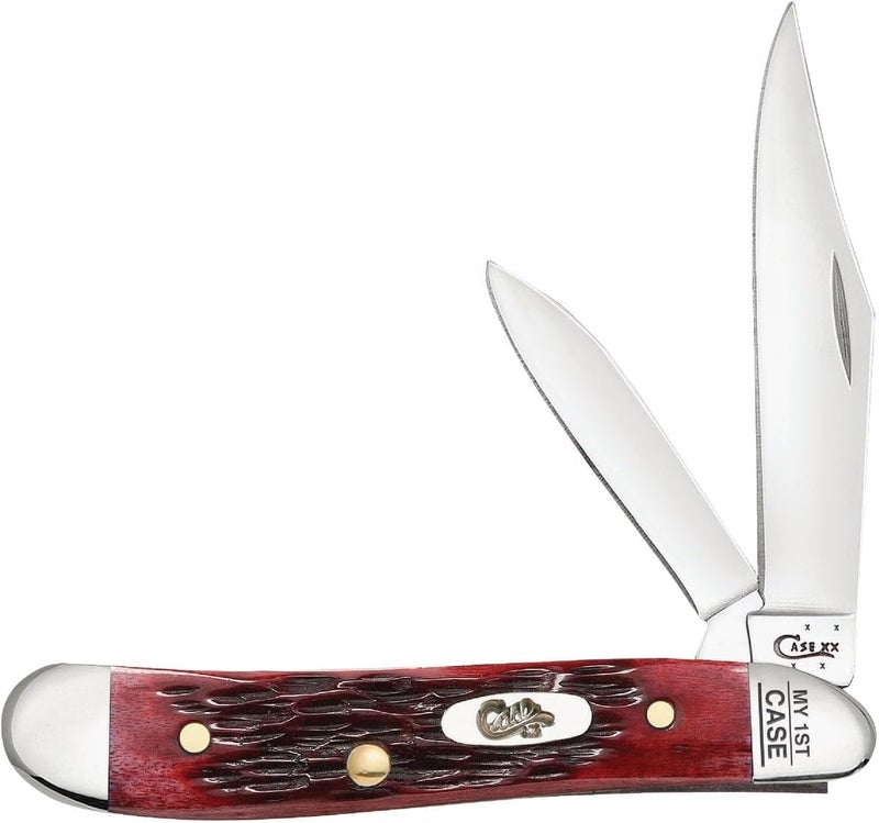 Case WR XX Pocket Knife My First Pocket Worn Old Red Bone Peanut Item #3693 - (6220 SS) - Length Closed: 2 7/8 Inches - Image 1