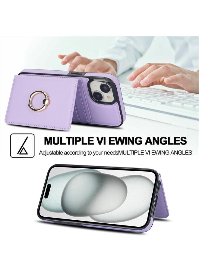 S-TOP Case For iPhone 15 Plus RFID Anti-theft Card Ring Holder Phone Case - Image 4