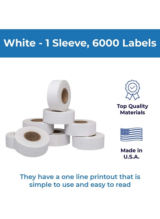 Perco 2 Line White Labels 1 Sleeve 6000 Blank Pricing Labels For Perco 2 Line Price And Date Guns - Image 5
