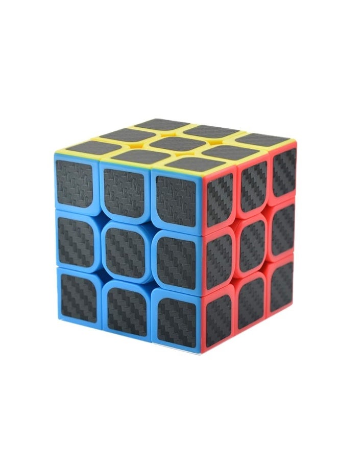 Ahyuan Professional Speed Magic Cube Carbon Fibre Stickers 3x3, Black - Image 2