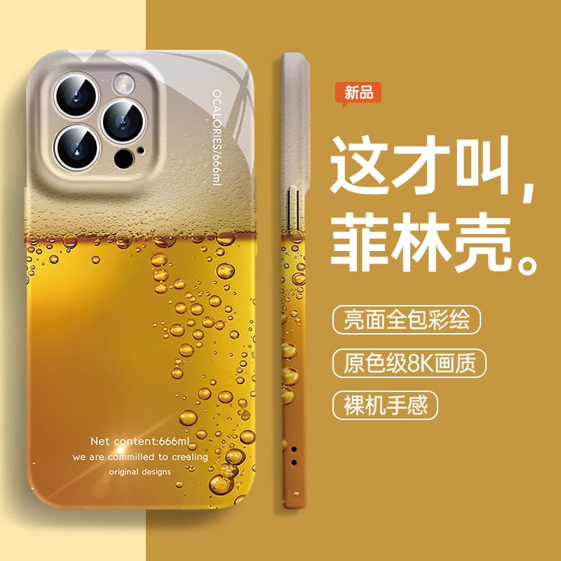 Summer Ice Beer Suitable for iPhone 16 Apple 15 Pro Max Phone Case 11 Silicone 13 High-End Feel 17 Light Luxury 14 - Image 4