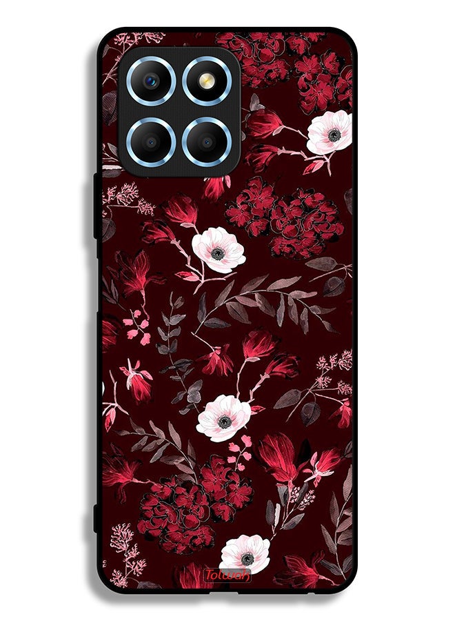 Tolwak Honor X8 5G Protective Case Cover Small Flowers And Tropical Leaves - Image 2
