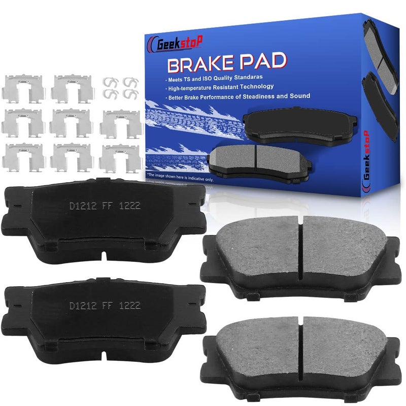 Rear Ceramic Brake Pads Set for 20072021 Toyota Camry 20062018 Toyota Rav4 20082018 Avalon 20092011 Matrix 20072018 Lexus ES350 20132018 ES300h 201012 HS250h 0912 Pontiac Vibe