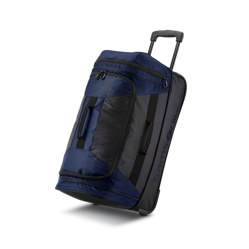 Samsonite Andante 2 Wheeled Duffel Bag â€“ 22-Inch Durable Rolling Luggage with Inline Skate Wheels, Push-Button Handle & Spacious Compartments â€“ Travel-Friendly and Lightweight - Navy/Black