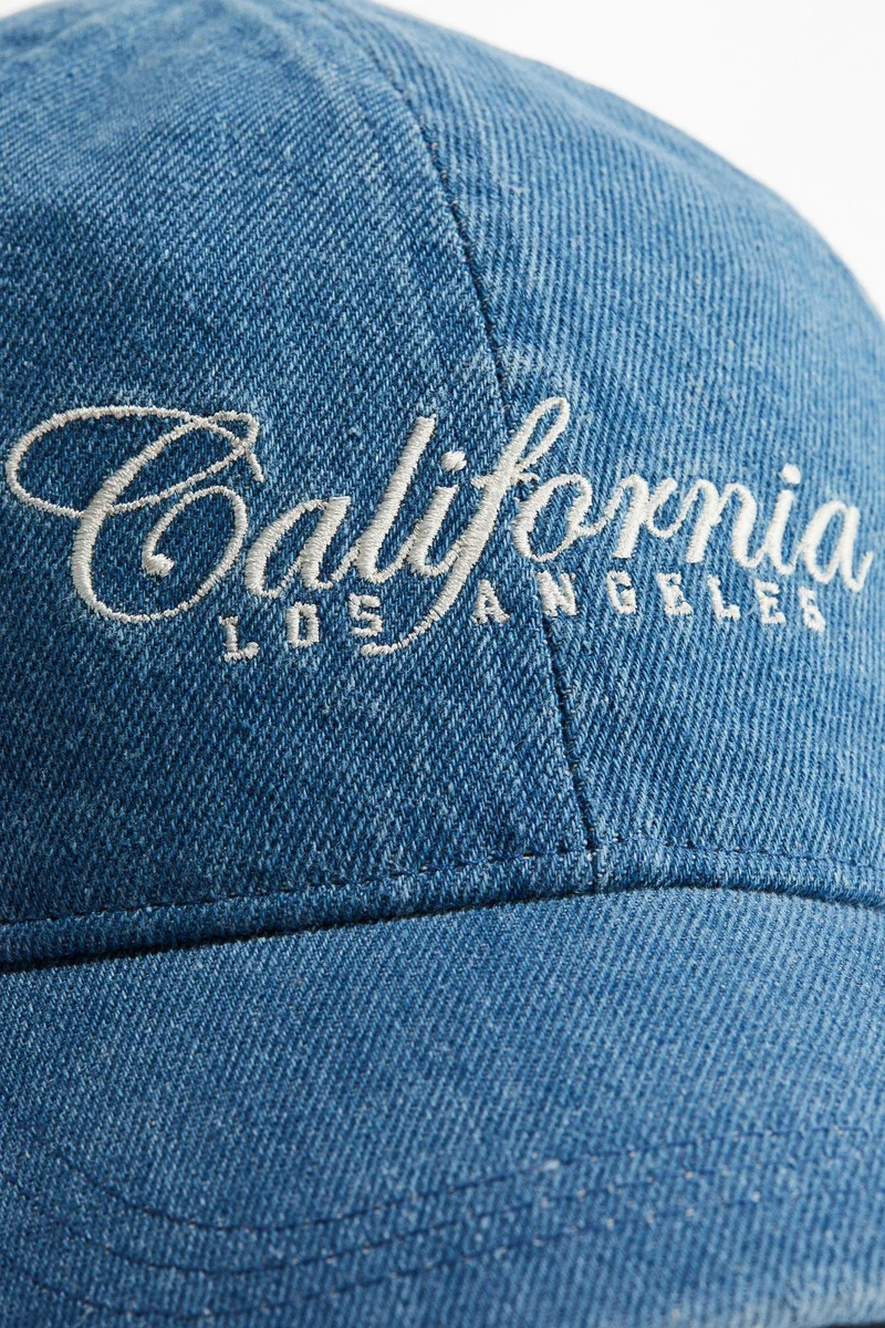 H&M Embroidered denim cap