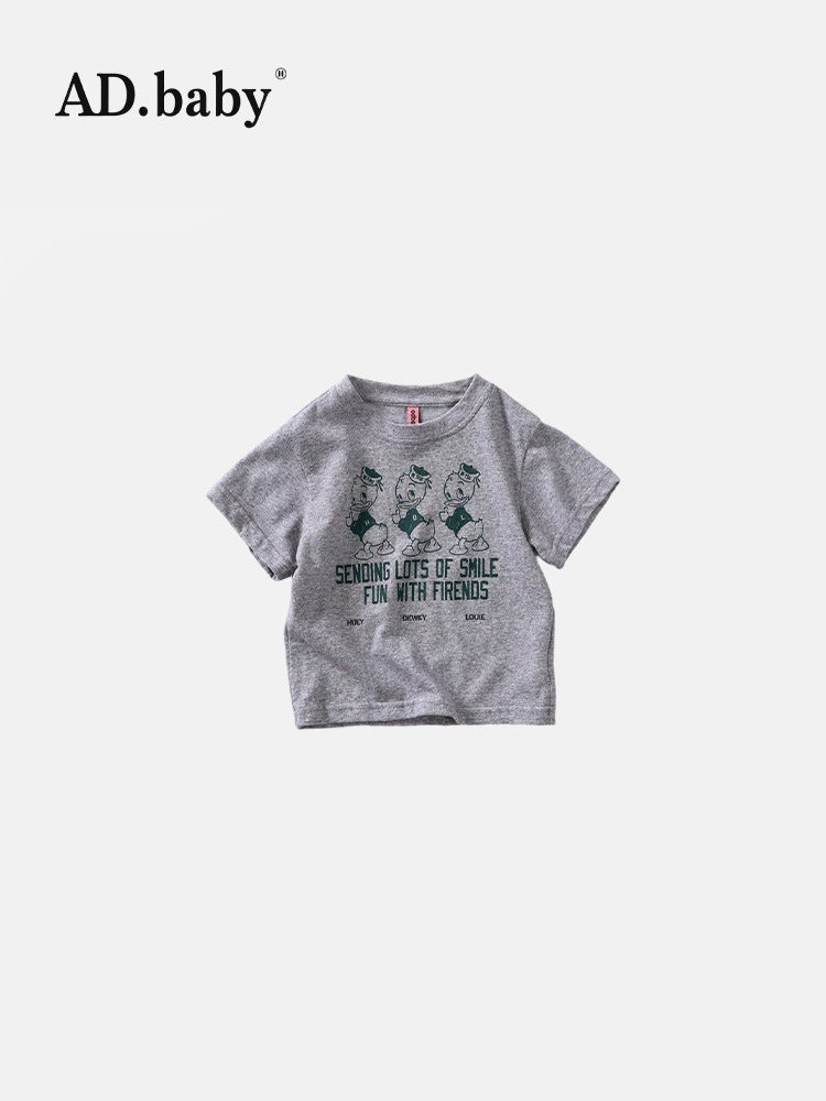 2025 Children'S Wear Summer Children'S Wear Korean Style Reactive Printed Girls' Short-Sleeved T-Shirt Summer Top Boys' Base Shirt - Image 4