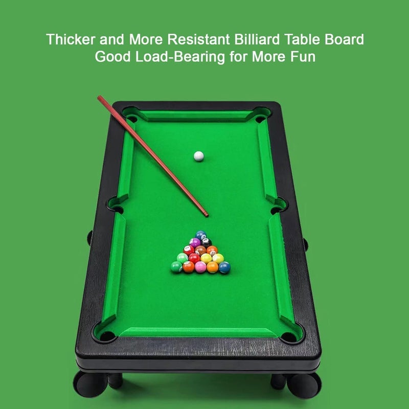 Joyzzz Mini Pool Table Game - Portable Billiards Set with 11 Balls, 2 Cues, and Triangle - Image 3