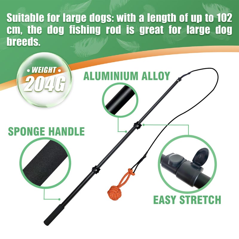 SailStart Flirt Pole for Dogs Heavy Duty 40inch Extendable Aluminum Alloy Dog Flirt Pole for Large/Medium/Small Gogs,Interactive Dog Toys for Indoor/Outdoor - Image 3