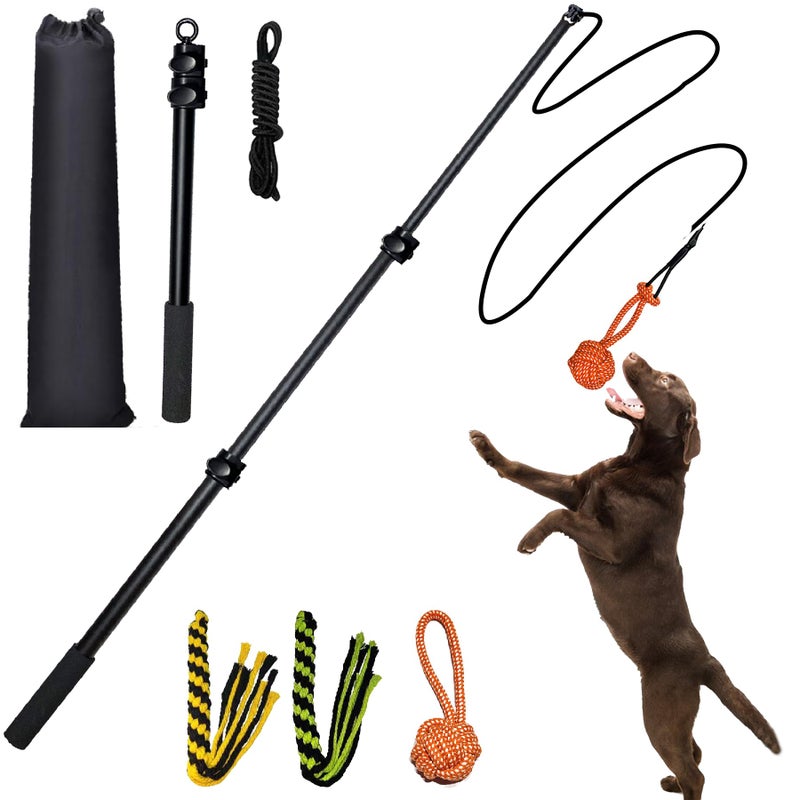 SailStart Flirt Pole for Dogs Heavy Duty 40inch Extendable Aluminum Alloy Dog Flirt Pole for Large/Medium/Small Gogs,Interactive Dog Toys for Indoor/Outdoor - Image 1