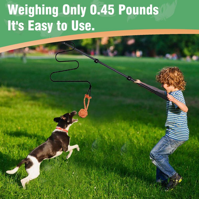 SailStart Flirt Pole for Dogs Heavy Duty 40inch Extendable Aluminum Alloy Dog Flirt Pole for Large/Medium/Small Gogs,Interactive Dog Toys for Indoor/Outdoor - Image 5