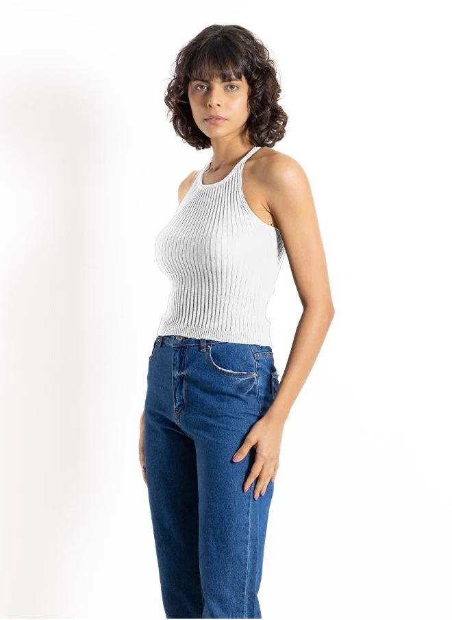 SHAPES RIBBED KNIT TANK TOP