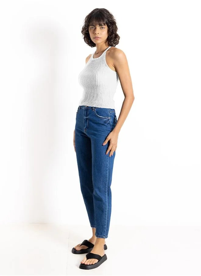 SHAPES RIBBED KNIT TANK TOP
