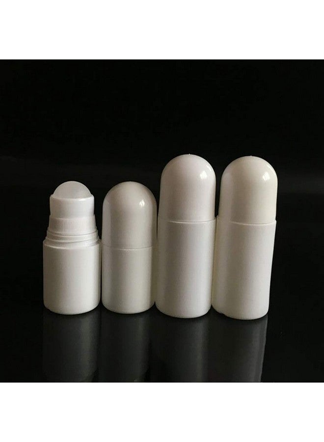 Haifly Gshllo 4 Pcs 50Ml White Plastic Empty Roller Bottles Refillable Roll On Bottles Cosmetic Container - Image 3