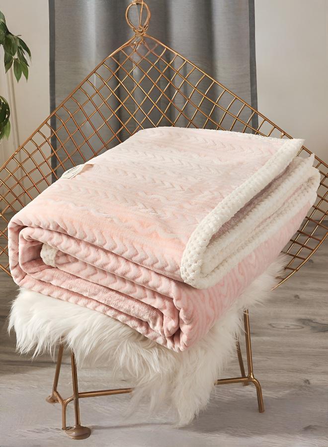 بطانية دافئة مريحة فاخرة بنقوش ثلاثية الأبعاد - Image 1