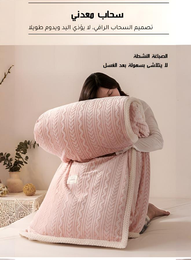 بطانية دافئة مريحة فاخرة بنقوش ثلاثية الأبعاد - Image 2