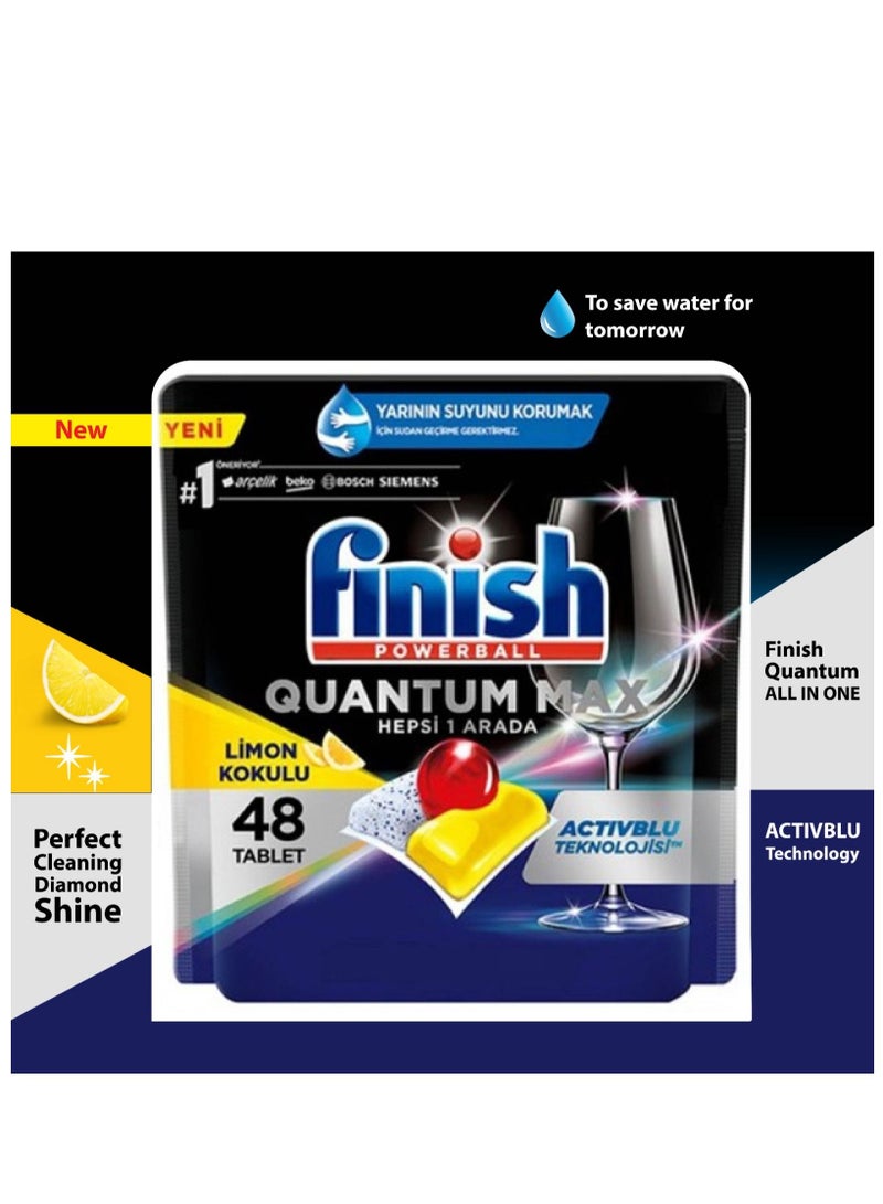 Quantum Max Dishwasher Tablets Lemon 48  Pieces