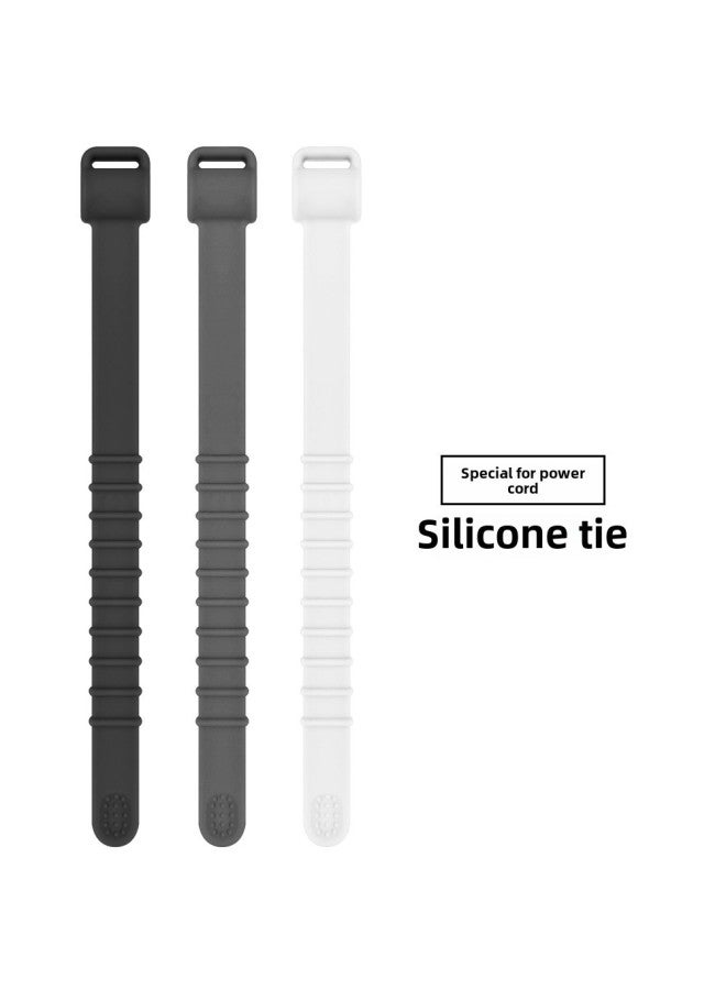 Loquat 15cm Power Cord Cable Tie Silicone Organizer Hair Dryer Storage Cable Tie Winder Wire Strap Fixer-Color:Gray - Image 2