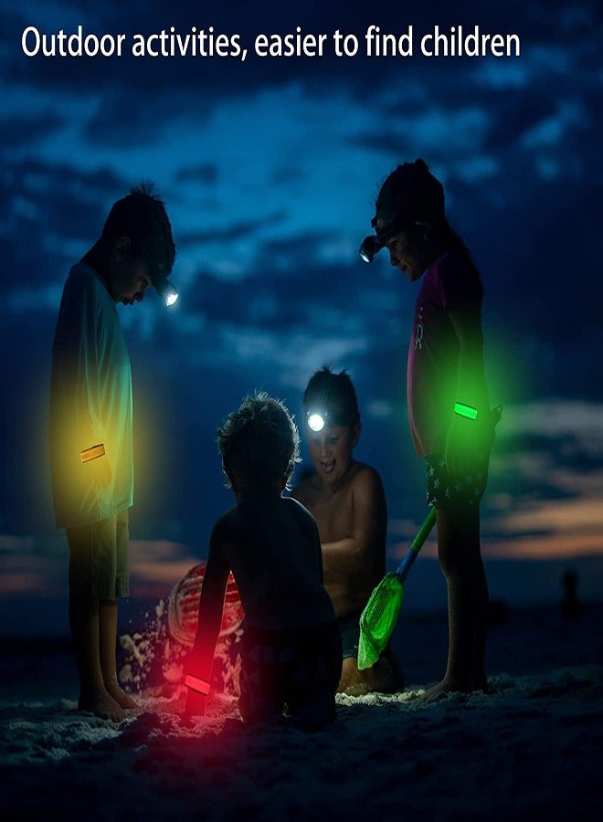 Suntown LED Glow Bracelets, 8Pcs Light Up Wristbands Flashing Arm Wrist Bands, Flashing Sports Wristbands, Night Running Hip-hop Luminous Bracelet Cheering Props for Concerts, Festivals, Sports, Parties - Image 4