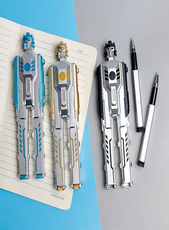 53 Arts 2 in 1 Robotic Transformer Gel Pen 0.38mm For Writing Gifts Kids Toys Pen- pack of 3 - Image 3