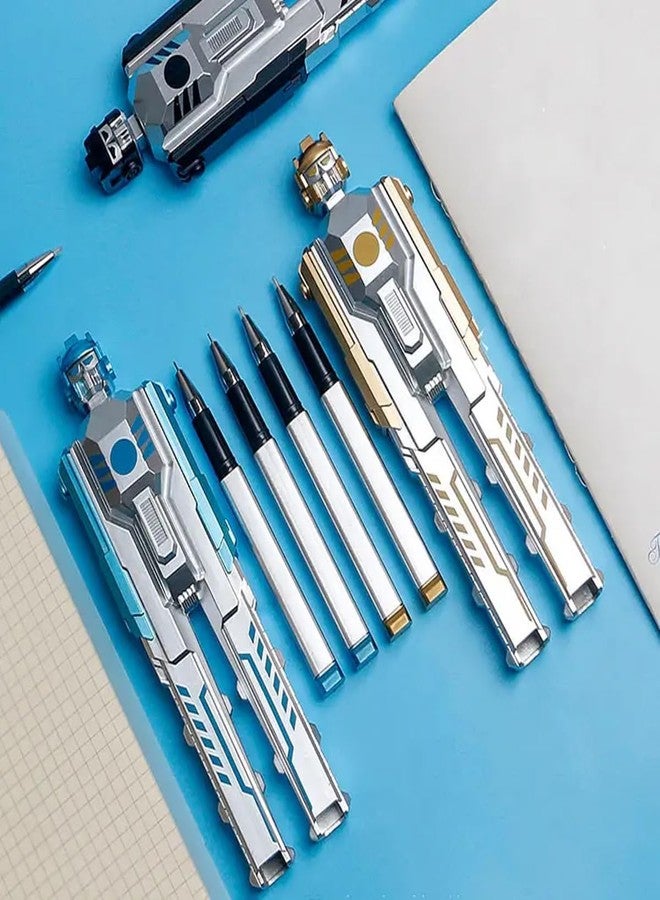 53 Arts 2 in 1 Robotic Transformer Gel Pen 0.38mm For Writing Gifts Kids Toys Pen- pack of 3 - Image 5