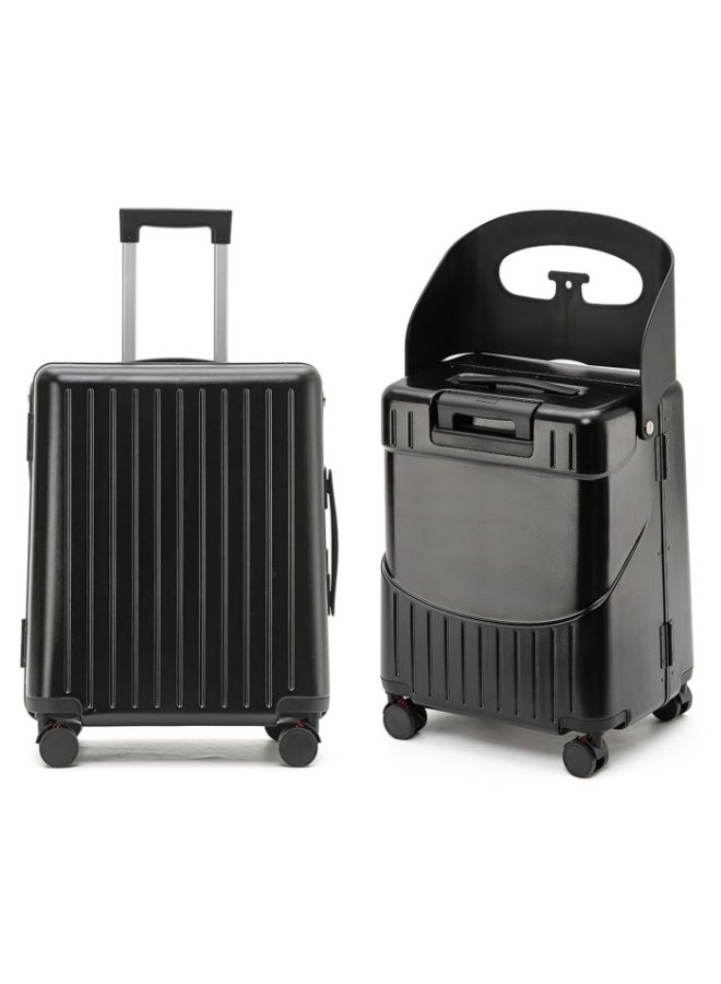 Tereplus Carry On 20-in Travel Bag with Kids Seat, Aluminum Frame, Silent Wheels, Zipperless - Image 1