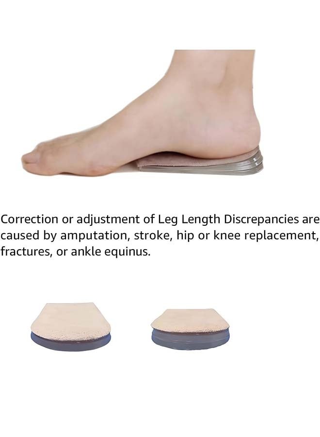 نعلات كعب قابلة للتعديل، نعلات كعب جل من 1/4 بوصة إلى 1 بوصة لاختلاف طول الساقين. نعل داخلي لزيادة الطول (للنساء من 9 إلى 13 عامًا / للرجال من 8 إلى 12 عامًا) - Image 5