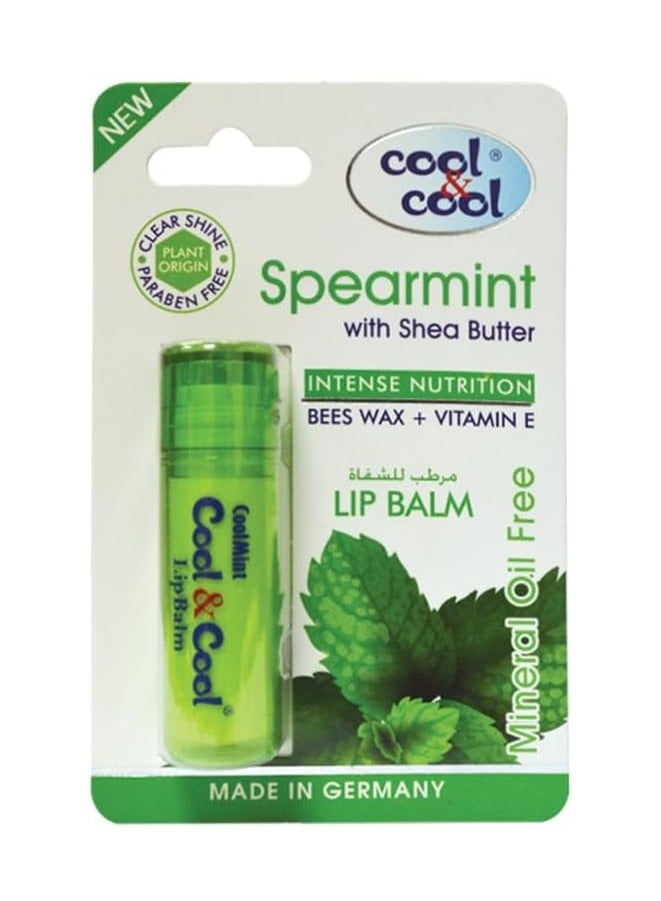 Cool & Cool Lip Balm 4.60g Intense Nutrition Spearmint With Shea Butter - Image 1