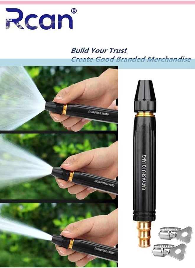 Rcan High Pressure Garden Hose Spray Gun 3 Adjustable Spray Patterns Nozzle Sprayer Durable Metal Nozzle Powerful Watering Fitted Ideal for Car Washing Garden Irrigation Pet Bathing  - Image 1