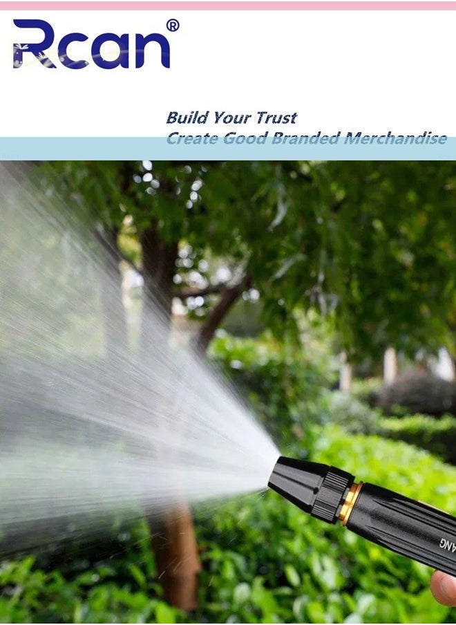 Rcan High Pressure Garden Hose Spray Gun 3 Adjustable Spray Patterns Nozzle Sprayer Durable Metal Nozzle Powerful Watering Fitted Ideal for Car Washing Garden Irrigation Pet Bathing  - Image 3