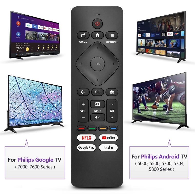 LOUTOC Replacement for Philips-Smart-TV-Remote-Control, Universal Smart Remote for Philips Android/Google TV - Image 3