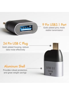 SANMUGEED SANMUGEED USB C to USB 3.1 Adapter, 10Gbps USB A to USB C Adapter Compatible with MacBook Pro 2021 iMac iPad Mini 6/Pro MacBook Air 2020 and Other Type C or Thunderbolt 4/3 Devices  - Image 3