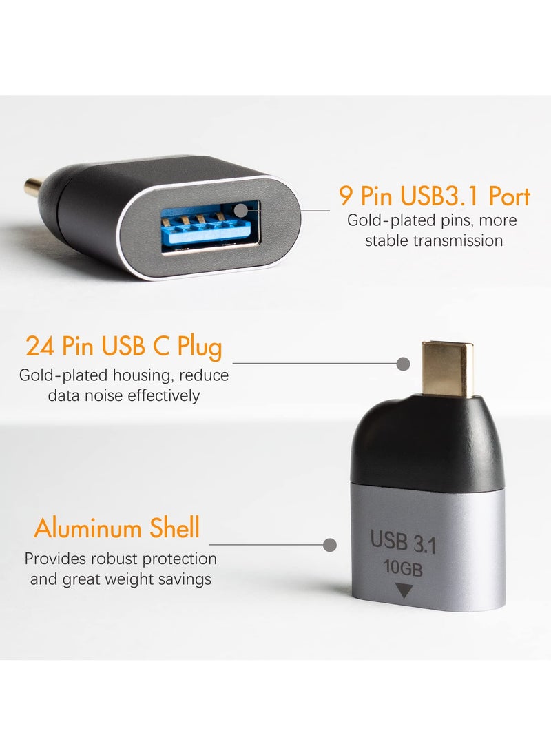 SANMUGEED - SANMUGEED USB C to USB 3.1 Adapter, 10Gbps USB A to USB C Adapter Compatible with MacBook Pro 2021 iMac iPad Mini 6/Pro MacBook Air 2020 and Other Type C or Thunderbolt 4/3 Devices - Image 1
