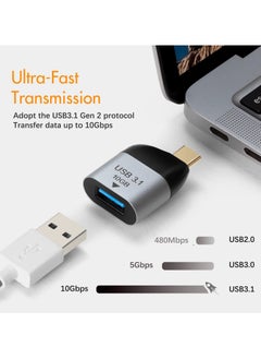 SANMUGEED SANMUGEED USB C to USB 3.1 Adapter, 10Gbps USB A to USB C Adapter Compatible with MacBook Pro 2021 iMac iPad Mini 6/Pro MacBook Air 2020 and Other Type C or Thunderbolt 4/3 Devices  - Image 2